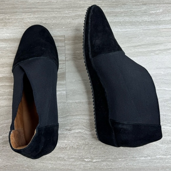 L’Amour Des Pieds Bowen Suede & Elastic Slip On Wedge Booties Size 9 - Picture 7 of 14